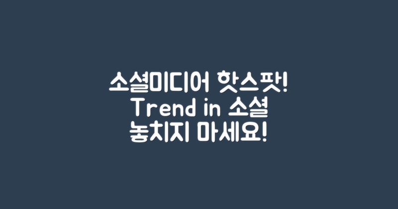 소셜미디어 속 핫스팟