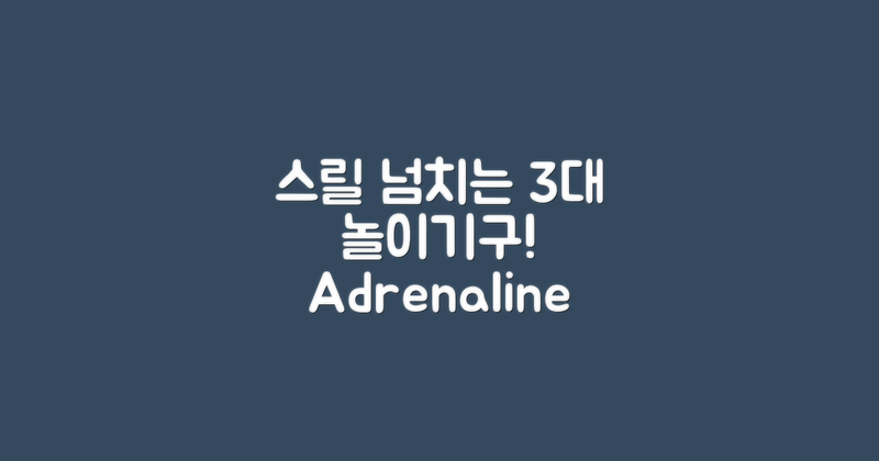 3대 스릴 넘치는 놀이기구