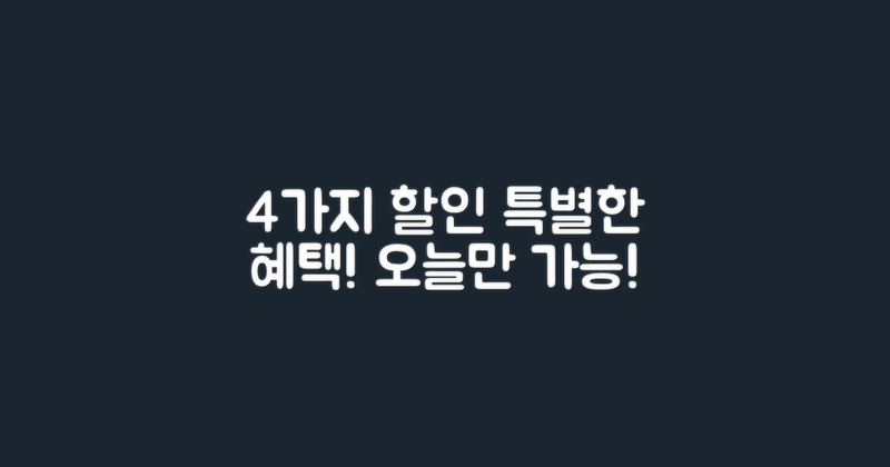 4가지 할인 옵션