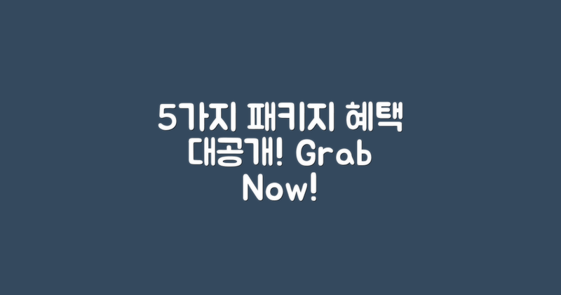 5가지 패키지 혜택