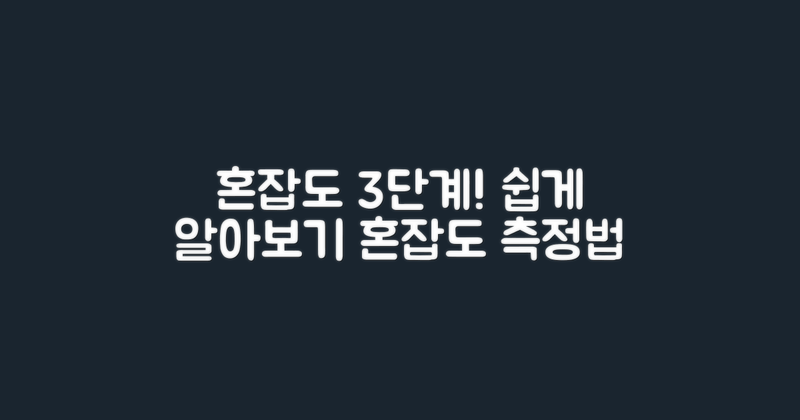 3단계로 알아보는 혼잡도