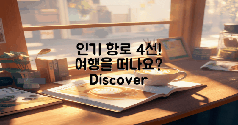 4가지 인기 항로 소개