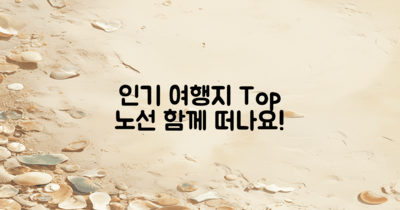 인기 노선 및 여행지