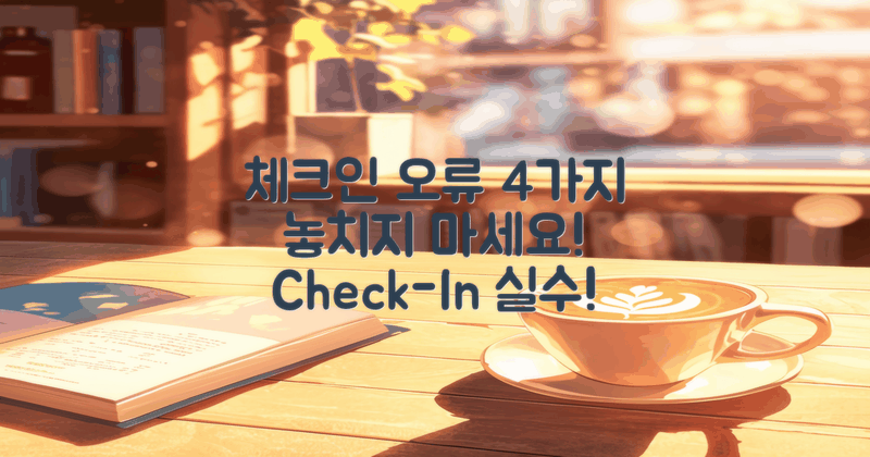 4가지 체크인 오류