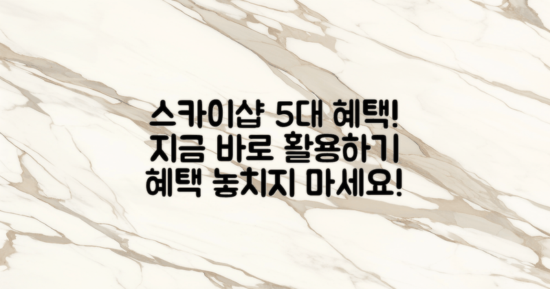 5가지 스카이샵 혜택 활용 방법