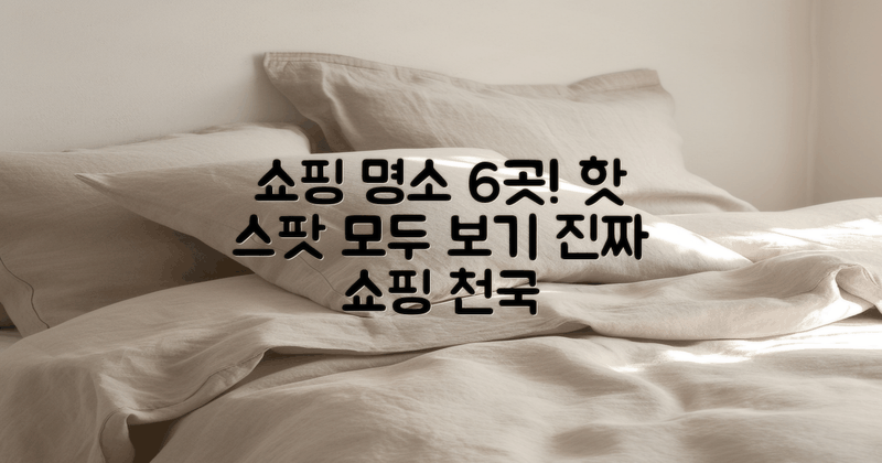 6가지 쇼핑 명소