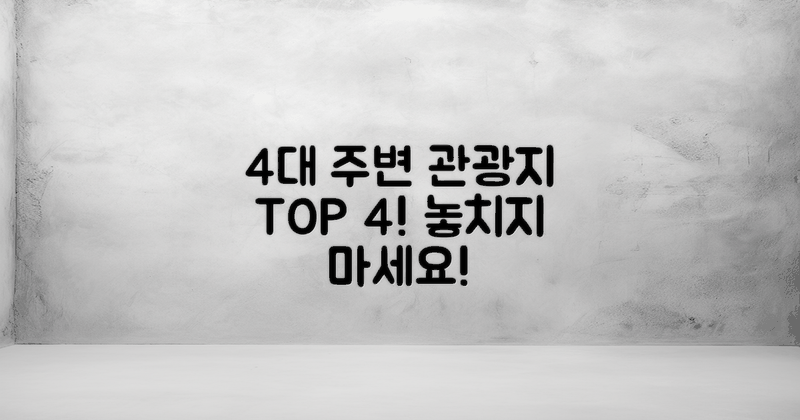 4대 주변 관광지