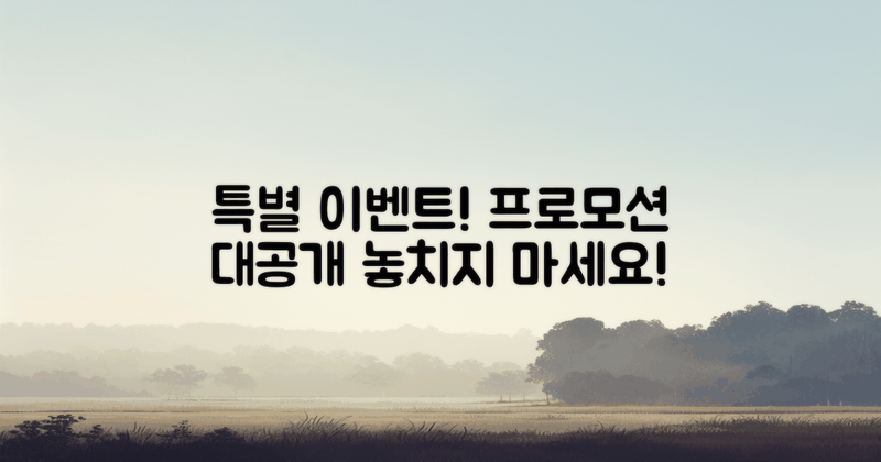 특별 이벤트와 프로모션