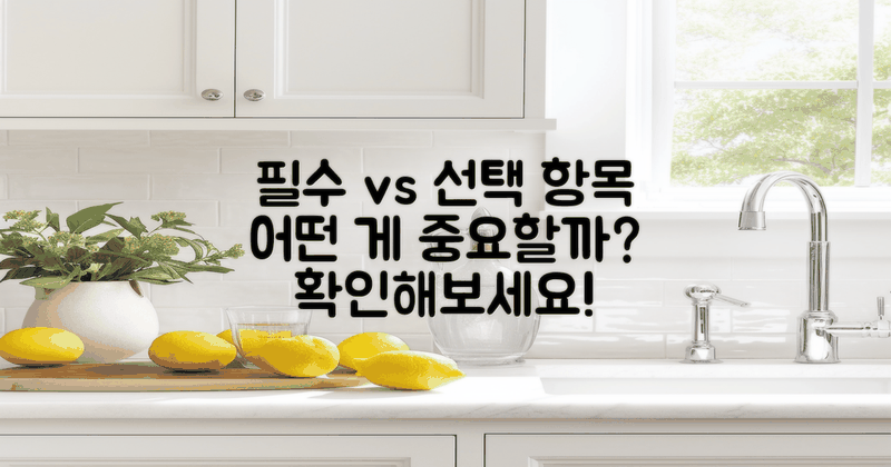 필수 항목과 선택 항목