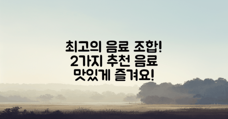 2가지 추천 음료 조합