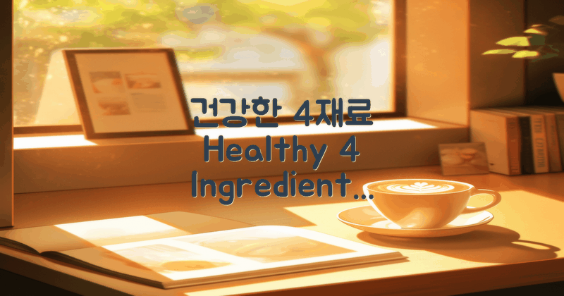 4가지 건강한 재료