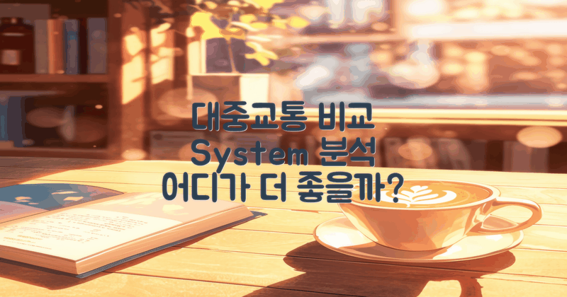 대중교통 시스템 비교