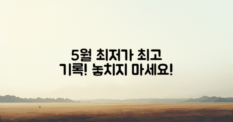5월 최저가 최고 기록