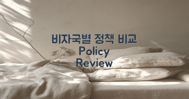 비자국별 정책 대조