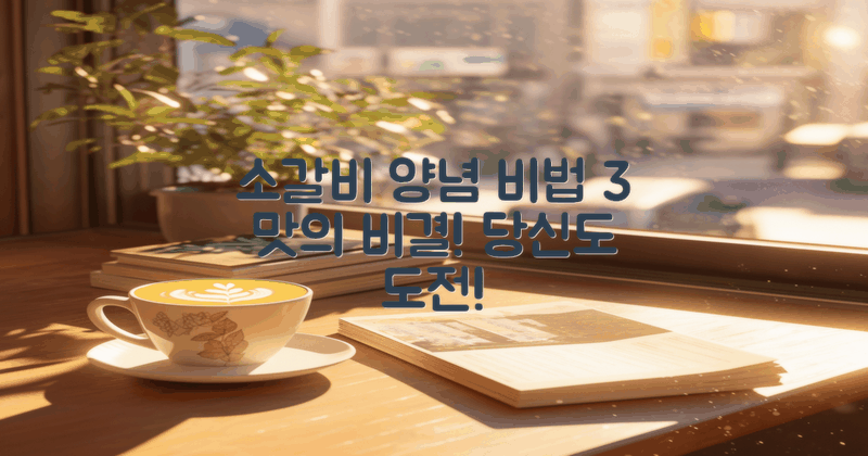 3가지 소갈비 양념 비법