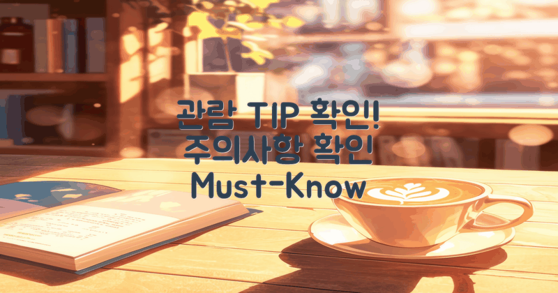 관람 시 유의할 점은?