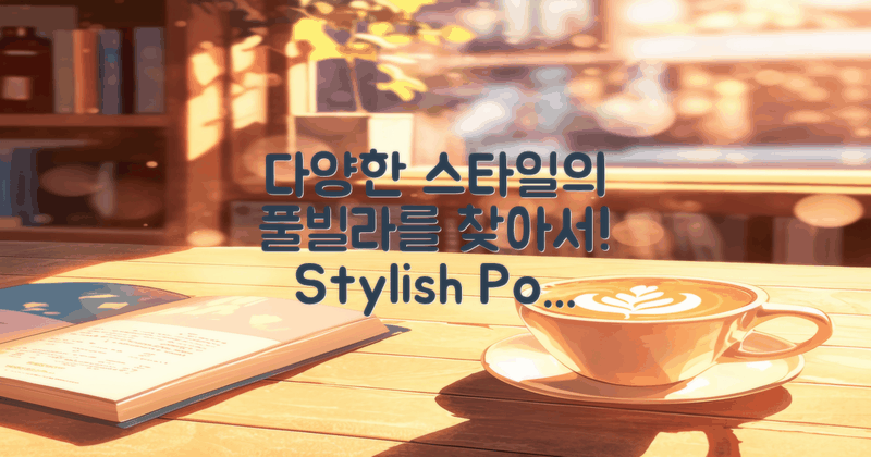 다양한 스타일의 풀빌라