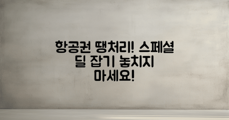항공권 땡처리란?