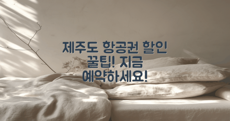 제주도 항공권 할인 꿀팁