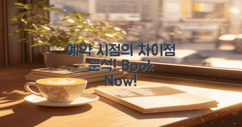 예약 시점에 따른 차이를 살펴보자