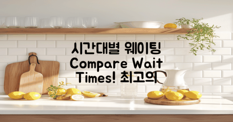 시간대별 웨이팅 비교