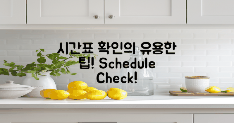 시간표 확인의 유용성