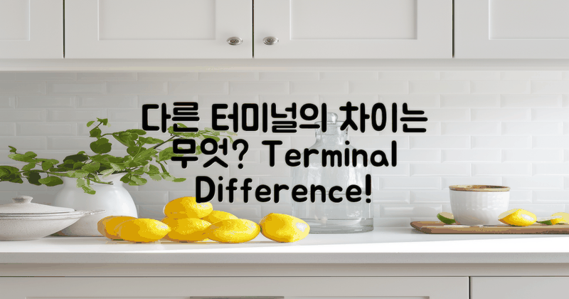 다른 터미널과 차이는?