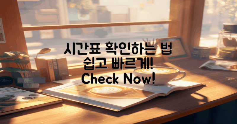 시간표는 어떻게 확인할까?