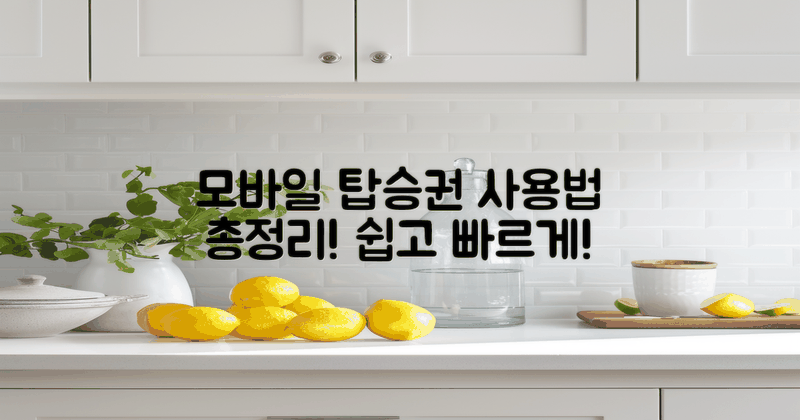 모바일탑승권 사용법 소개