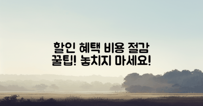 할인 혜택과 기타 비용