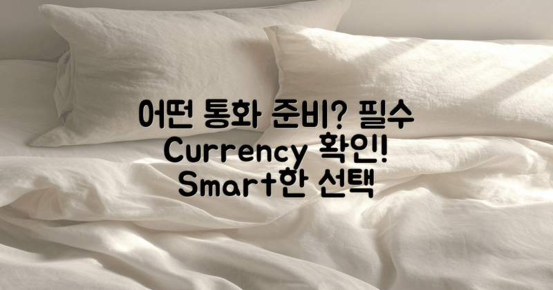 어떤 통화를 준비해야 할까?