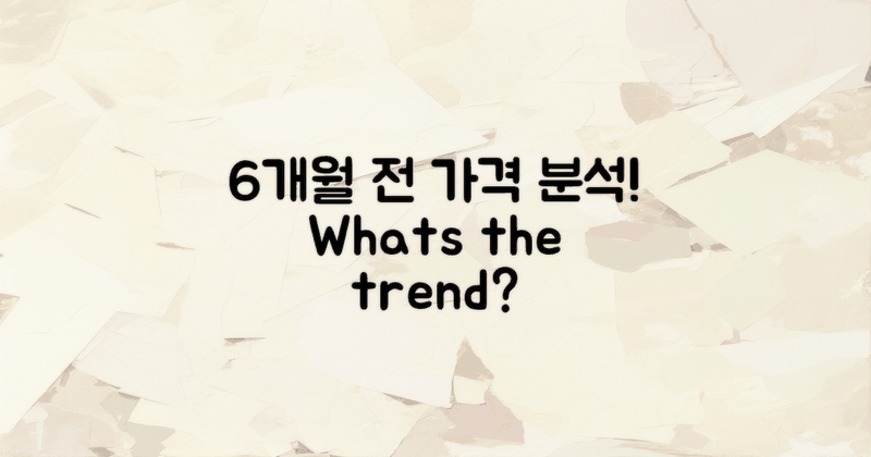 6개월 전 가격 분석