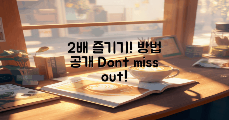 2배 즐기는 방법 안내