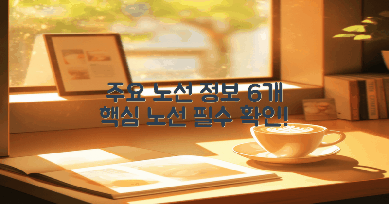 6개 주요 노선 정보