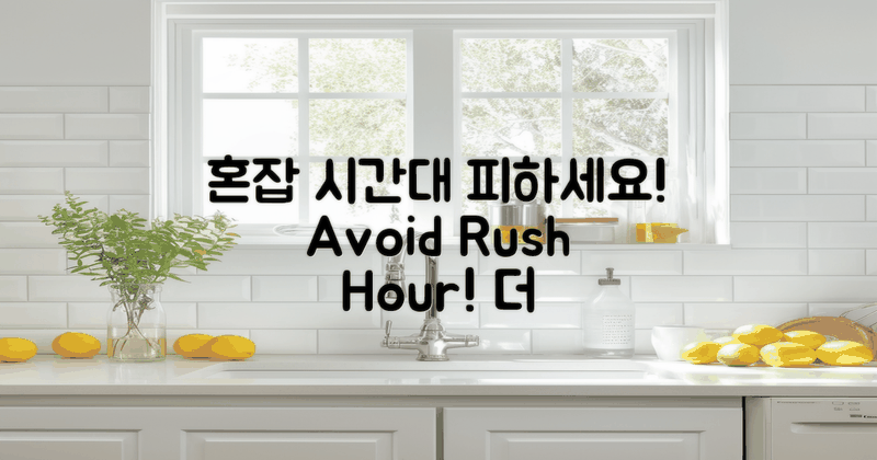 혼잡 시간대 피하세요