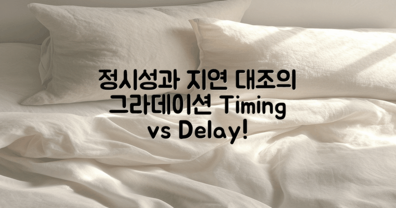 정시성과 지연의 대조