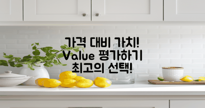 가격 대비 가치 평가