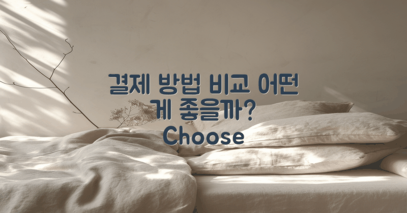 2가지 결제 방법 비교