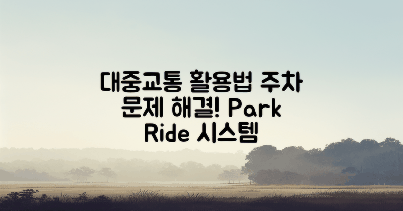 대중교통 활용 시 주차 문제