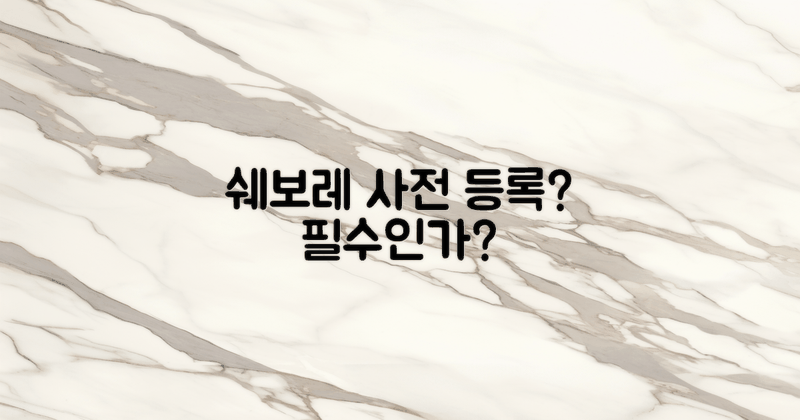 쉐보레 사전 등록은 필수일까?