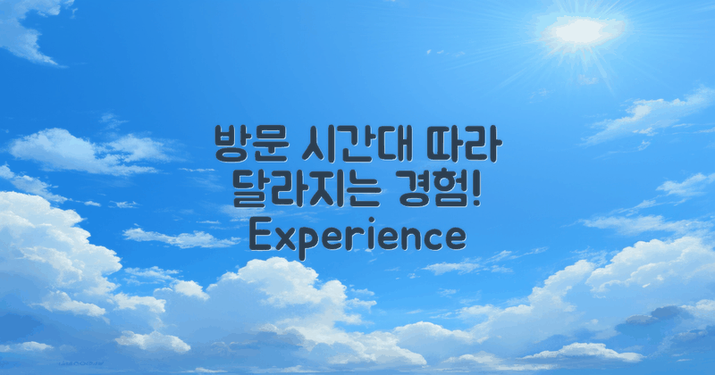 방문 시간대에 따른 경험