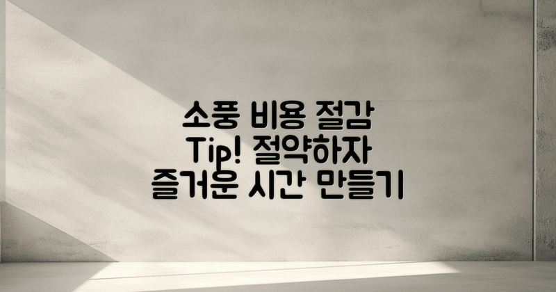 소풍 비용 절감 팁