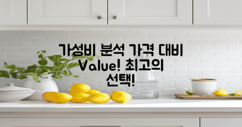 가격 대비 가성비 분석