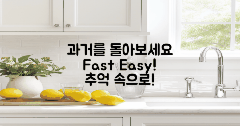 빠르게 과거를 돌아보세요