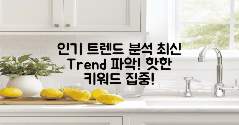 최근 인기 트렌드 분석