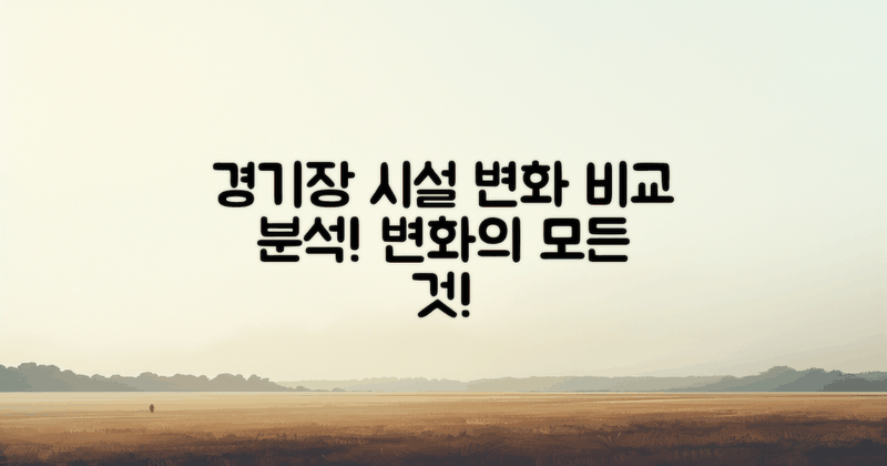 경기장 시설 변화 비교