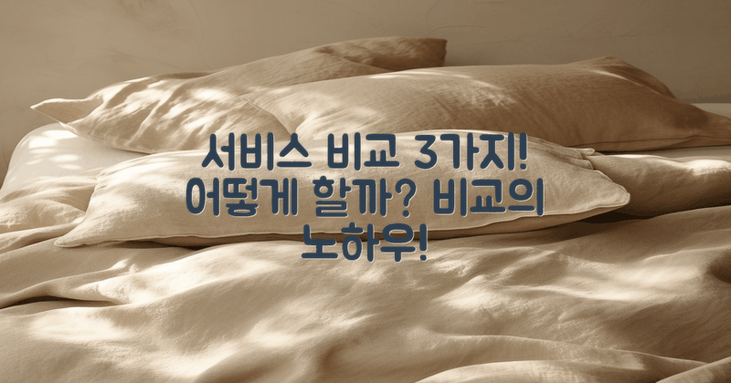 3가지 서비스 비교 방법