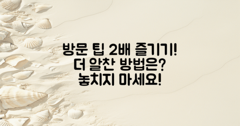 2배 더 즐기는 방문 팁