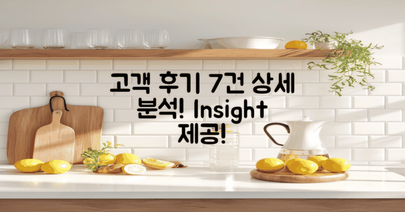 7개의 고객 후기 분석