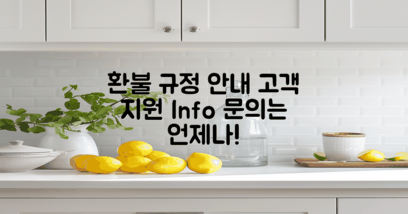 환불 규정과 고객 지원 정보